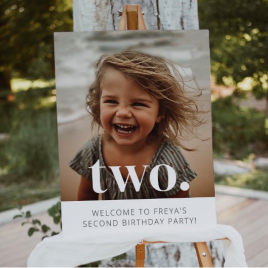 Affiche de bienvenue photo du 2e anniversaire