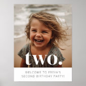 Affiche de bienvenue photo du 2e anniversaire (Devant)