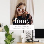 Affiche de bienvenue photo du 4e anniversaire (Bureau à domicile)
