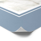 Affiche de bienvenue photo Dusty Blue Script (Coin)