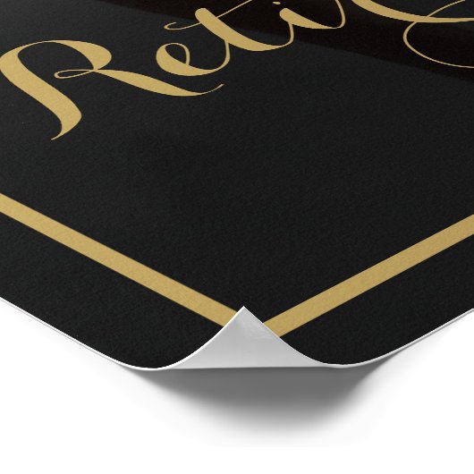 Affiche de bienvenue photo Gold Script Retirement  (Coin)