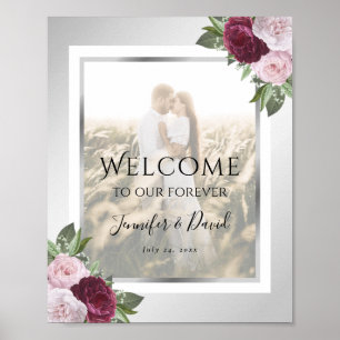 Affiche de bienvenue photo Mariage de la florale a
