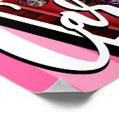 Affiche de bienvenue photo Pink & Black Heart Pink (Coin)