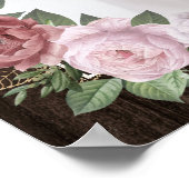 Affiche de bienvenue photo Rustic Blush Pink Maria (Coin)