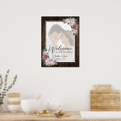 Affiche de bienvenue photo Rustic Blush Pink Maria (Cuisine)