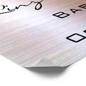 Affiche de bienvenue Pieds de rose Bébé Shower Pai (Coin)