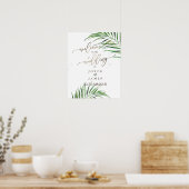 Affiche de bienvenue PixDezines PALM FRONDS (Cuisine)