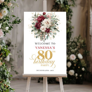 Affiche de bienvenue pour 80e anniversaire Bohème 