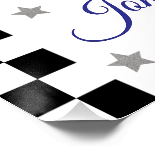 Affiche de bienvenue pour anniversaire de course (Coin)