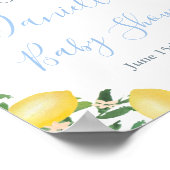 Affiche de bienvenue pour Baby Boy Lemons Shower (Coin)