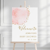 Affiche de bienvenue pour Baby Shower Blush Floral