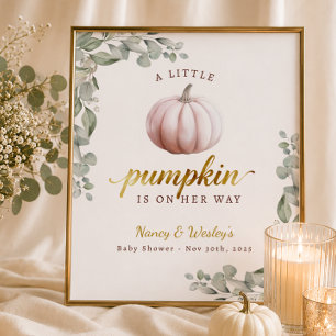 Affiche de bienvenue pour Baby Shower Blush Little