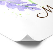 Affiche de bienvenue pour Baby Shower de mariage F (Coin)