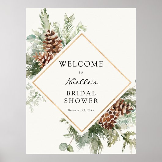 Affiche de bienvenue pour Baby Shower d'hiver Ever (Devant)