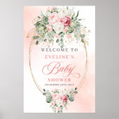 Affiche de bienvenue pour Baby Shower Modern Boho (Devant)