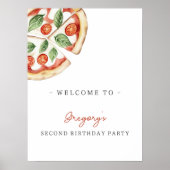 Affiche de bienvenue pour fête d'anniversaire Pizz (Devant)