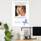 Affiche de bienvenue pour funérailles papillon (Bureau à domicile)