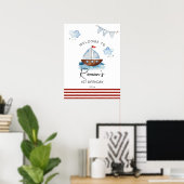 Affiche de bienvenue pour garçons nautiques (Bureau à domicile)