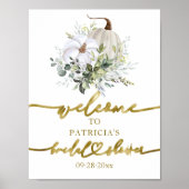 Affiche de bienvenue pour la Baby Shower automnale (Devant)