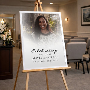 Affiche de bienvenue pour la célébration de la vie