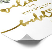 Affiche de bienvenue pour la douche de mariée auto (Coin)