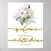 Affiche de bienvenue pour la douche de mariée auto (Devant)