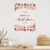 Affiche de bienvenue pour la douche de mariée aux  (Cuisine)