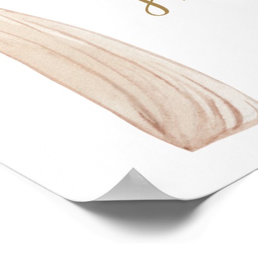 Affiche de bienvenue pour la douche de mariée flor (Coin)