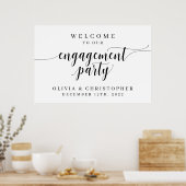 Affiche de bienvenue pour la fête de fiançailles (Cuisine)