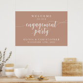 Affiche de bienvenue pour la fête de fiançailles C (Cuisine)