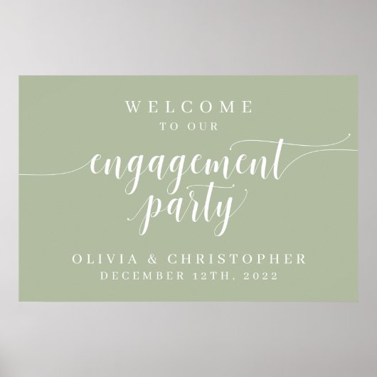 Affiche de bienvenue pour la fête de fiançailles S (Devant)