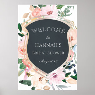 Affiche de bienvenue pour la fête prénuptiale Blus
