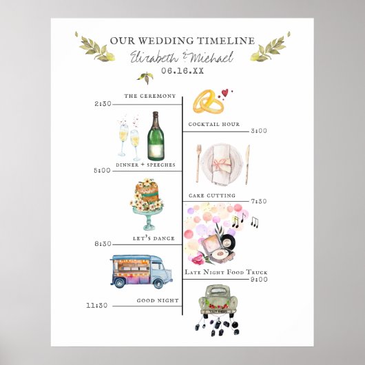 Affiche de bienvenue pour le programme de mariage (Devant)
