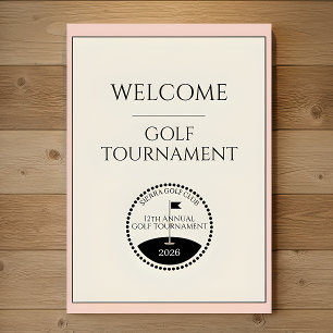 Affiche de bienvenue pour le tournoi de golf fémin