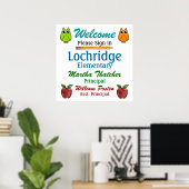 Affiche de bienvenue pour l'école / enseignant - S (Bureau à domicile)