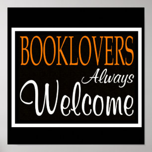 Affiche de bienvenue pour les amateurs de livres