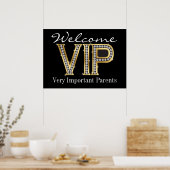 Affiche de bienvenue pour les parents VIP de l'éco (Cuisine)