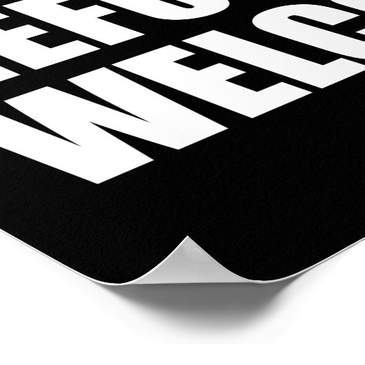 Affiche de bienvenue pour les réfugiés (Coin)