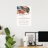 Affiche de bienvenue pour retraite militaire avec (Bureau à domicile)