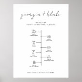 Affiche de bienvenue pour un calendrier de mariage (Devant)
