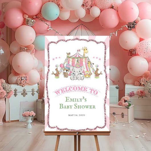 Affiche de bienvenue pour un événement - Cirque mi