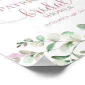 Affiche de bienvenue pour une baby shower avec thè (Coin)