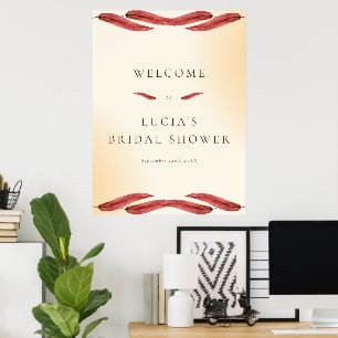 Affiche de bienvenue pour une Baby Shower Calligra