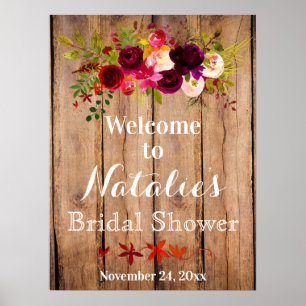 Affiche de bienvenue pour une baby shower de maria
