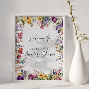 Affiche de bienvenue pour une baby shower printani