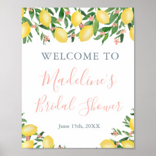Affiche de bienvenue pour une baby shower sur le t