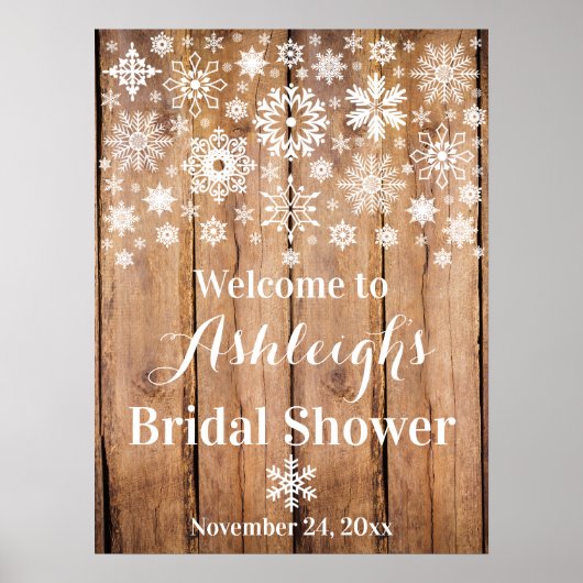 Affiche de bienvenue pour une douche de mariée en  (Devant)