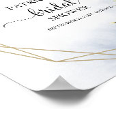 Affiche de bienvenue pour une douche de mariée géo (Coin)