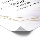 Affiche de bienvenue pour une douche de mariée géo (Coin)