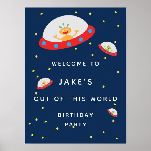 Affiche de bienvenue pour une fête d'anniversaire (Devant)